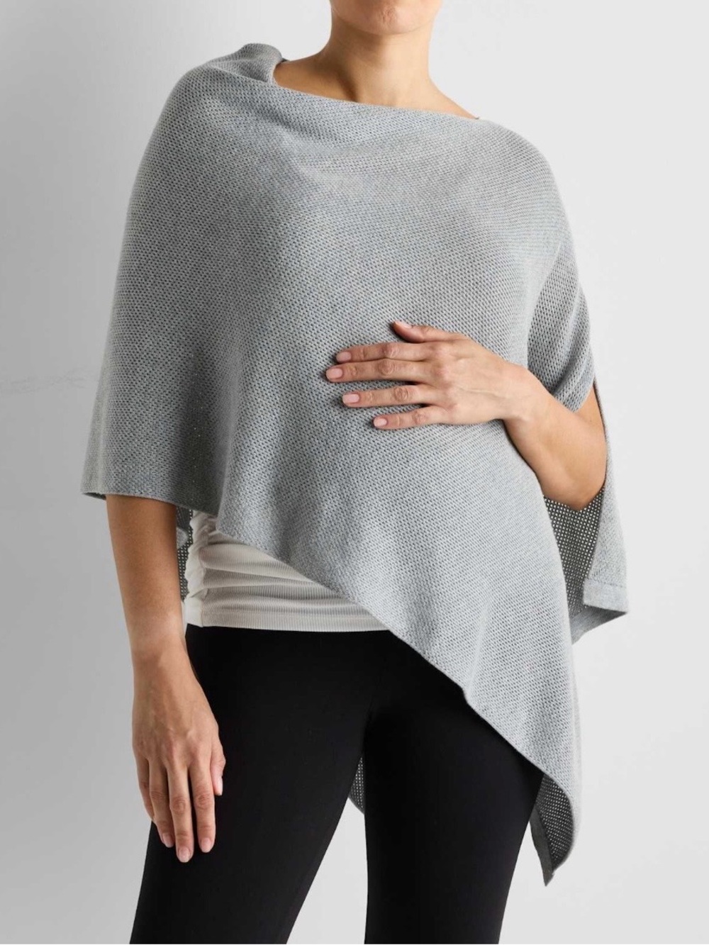 Quince  Lightweight Cotton Cashmere Nursing Shawl poncho